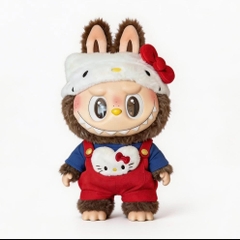 2678 - Labubu Hello Kitty 38cm POPMART The Monster Vinyl Plush Doll [HÀNG CHÍNH HÃNG]