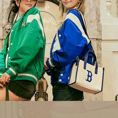 443 -  Túi MLB Canvas Basic Big Logo Small Tote Bag - Cream Blue - Code 3AORS062N-43CRS [HÀNG CHÍNH HÃNG]