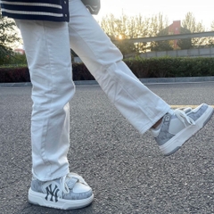 536 -  Giày MLB Liner Mid Monogram NY - Trắng Xám - Code 3ASXCDN3N-50GRS [HÀNG CHÍNH HÃNG]