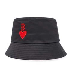 362 -  Nón Bucket Big B - Đen Trái Tim Đỏ [HÀNG CHÍNH HÃNG]