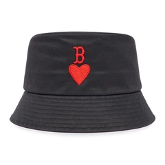 362 -  Nón Bucket Big B - Đen Trái Tim Đỏ [HÀNG CHÍNH HÃNG]