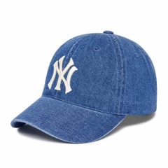 263 -  Nón Mũ MLB Denim NY Unstructured - Xanh Dương Đậm [HÀNG CHÍNH HÃNG]