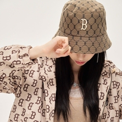 1115 - Nón MLB Diamond Monogram Bucket Hat Boston Red Sox Beige  32CP38111 43B - [HÀNG CHÍNH HÃNG]