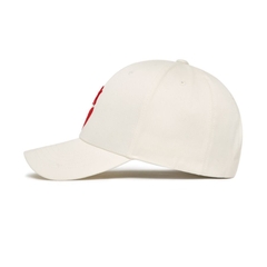 399 -  Nón MLB Unstructured Ball cap - Trắng Kem - Ny Trái Tim Đỏ [HÀNG CHÍNH HÃNG]