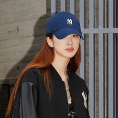 416 -  Nón MLB Unstructured Ball cap - Xanh Navy - Ny Trắng Nhỏ [HÀNG CHÍNH HÃNG]