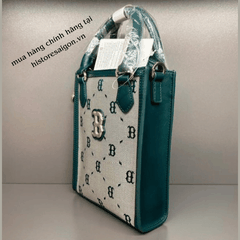 1016 -  Túi MLB Big B Dia Monogram Phonebag Dọc - Jade Xanh Lục Bảo - Code 7ACRMDB4N 43BGL [HÀNG CHÍNH HÃNG]