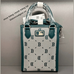 1016 -  Túi MLB Big B Dia Monogram Phonebag Dọc - Jade Xanh Lục Bảo - Code 7ACRMDB4N 43BGL [HÀNG CHÍNH HÃNG]