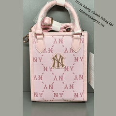 1017 -  Túi MLB NY Dia Monogram Phonebag Dọc - Hồng Pink - Code 7ACRMDB4N 50PKL [HÀNG CHÍNH HÃNG]