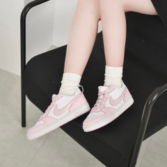 376 -  Giày Nike Court Borough Low Recaft (GS) - Hồng Pinky - Code DV5456-105 [HÀNG CHÍNH HÃNG]