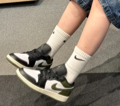 2005 - Giày Nike Air Jordan 1 Low ‘Black Toe Medium Olive’ 553558-092 [HÀNG CHÍNH HÃNG]