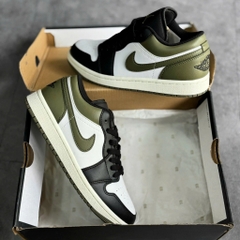 2005 - Giày Nike Air Jordan 1 Low ‘Black Toe Medium Olive’ 553558-092 [HÀNG CHÍNH HÃNG]
