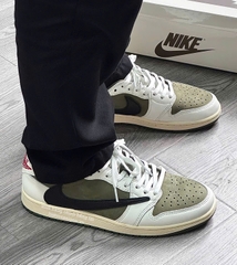 1985 - Giày Nike Air Jordan 1 Retro Low OG SP x Travis Scott Medium Olive DM7866-200 [HÀNG CHÍNH HÃNG]