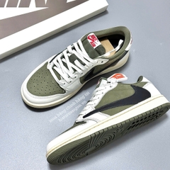1985 - Giày Nike Air Jordan 1 Retro Low OG SP x Travis Scott Medium Olive DM7866-200 [HÀNG CHÍNH HÃNG]