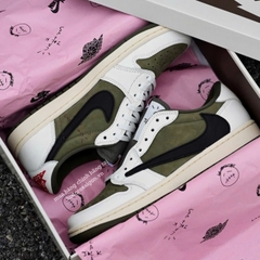 1985 - Giày Nike Air Jordan 1 Retro Low OG SP x Travis Scott Medium Olive DM7866-200 [HÀNG CHÍNH HÃNG]