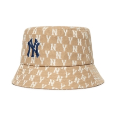 996 -  Nón MLB Bucket Hat Monogram Classic New York Yankees Beige - Code 3AHTFF02N 50BGD [HÀNG CHÍNH HÃNG]
