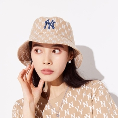 996 -  Nón MLB Bucket Hat Monogram Classic New York Yankees Beige - Code 3AHTFF02N 50BGD [HÀNG CHÍNH HÃNG]