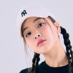 397 -  Nón MLB Unstructured Ball cap - Trắng Kem - Ny Đen Nhỏ [HÀNG CHÍNH HÃNG]