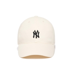 397 -  Nón MLB Unstructured Ball cap - Trắng Kem - Ny Đen Nhỏ [HÀNG CHÍNH HÃNG]
