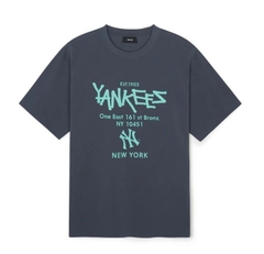 982 -  Áo MLB NY 2024 Basic Lettering Over Fit New York Yankees - Gray Xám Xanh - Code 3ATSB2243 50GRD [HÀNG CHÍNH HÃNG]