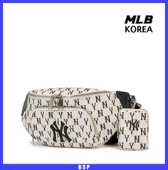 896 -  Túi MLB Monogram Hip Sack New York Yankees - Cream - Túi Bao Tử - Code 3AHSM012N-50CRD [HÀNG CHÍNH HÃNG]