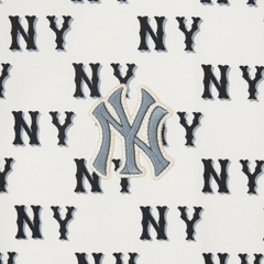 644 -  Áo MLB NY Classic Monogram 2024 - Trắng Kem - Code 3ATSM0843 50CRS [HÀNG CHÍNH HÃNG]