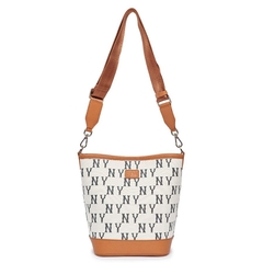 1161 - Túi Bucket Đeo Chéo MLB Big Classic Monogram Jacquard New Bucket Bag New York Yankees 3ABML023N-50CRS [HÀNG CHÍNH HÃNG]