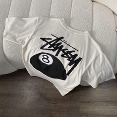 1386 - Áo Stussy 8 Ball Tea Pigment Dyed Trắng [HÀNG CHÍNH HÃNG]