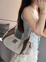 1455 - Túi MLB Canvas Vintage Cargo Bag New York Yankees Cream 3ABQBV15N-50CRD [HÀNG CHÍNH HÃNG]