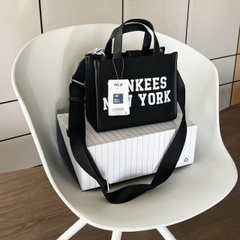 1134 - Túi MLB Korea Varsity Jacquard Tote Bag New York Yankees Black - Code 3AORS024N 50BKS [HÀNG CHÍNH HÃNG]