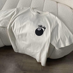 1386 - Áo Stussy 8 Ball Tea Pigment Dyed Trắng [HÀNG CHÍNH HÃNG]
