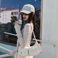 1154  -  Túi Kẹp Nách MLB Multi Pocket Cargo New York Yankees 3ABQBV25N - 50CRS Trắng  [HÀNG CHÍNH HÃNG]