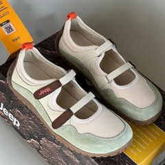 1800 - Giày Jeep Low Top Cream Green Light P651W13112 [HÀNG CHÍNH HÃNG]