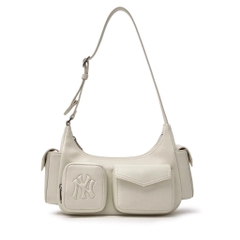 1154  -  Túi Kẹp Nách MLB Multi Pocket Cargo New York Yankees 3ABQBV25N - 50CRS Trắng  [HÀNG CHÍNH HÃNG]