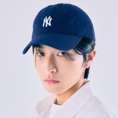 416 -  Nón MLB Unstructured Ball cap - Xanh Navy - Ny Trắng Nhỏ [HÀNG CHÍNH HÃNG]