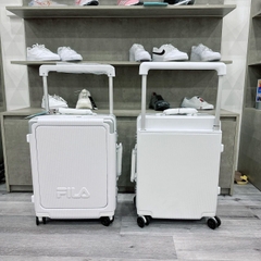 735 -  Vali Fila Embossed Logo - Size Cabin 22 Xách Tay - Trắng [HÀNG CHÍNH HÃNG]