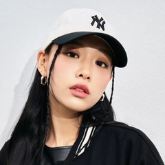 405 -  Nón MLB Unstructured Ball cap - Trắng Kem Đen - Ny Đen [HÀNG CHÍNH HÃNG]