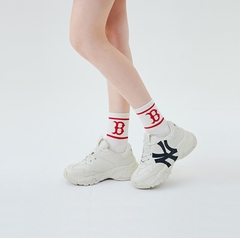 097 -  MLB Chunky Ny Trắng Kem - NY đen nghiêng - Code 32SHC1111-50B [HÀNG CHÍNH HÃNG]