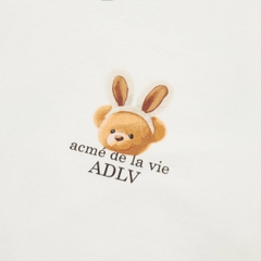 2195 - Áo ADLV Fuzzy Font Rabbit Bear Doll Cream Acmé de la vie ADLV-24SS-SSLRBR-CRM [HÀNG CHÍNH HÃNG]