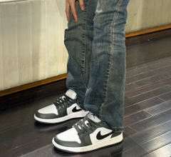 1677 - Giày Nike Air Jordan 1 Low GS Iron Grey - 553560 152 [HÀNG CHÍNH HÃNG]