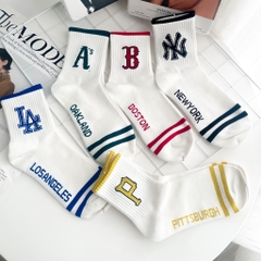 244 -  Vớ/Tất Korea MLB Thể Thao - Cổ Lửng - Big P Vàng [HÀNG CHÍNH HÃNG]
