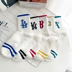 244 -  Vớ/Tất Korea MLB Thể Thao - Cổ Lửng - Big P Vàng [HÀNG CHÍNH HÃNG]