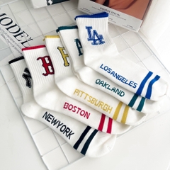 242 -  Vớ/Tất Korea MLB Thể Thao - Cổ Lửng - AS Xanh Lá [HÀNG CHÍNH HÃNG]