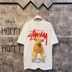 852 -  Áo Stussy Built Tough Bear - White - Code 1904893 [HÀNG CHÍNH HÃNG]