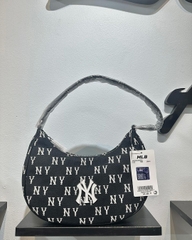 888 -  Túi MLB Monogram Jacquard Hobo Bag New York Yankees - Black - Kẹp nách - Code 3ABQS014N-50BKS [HÀNG CHÍNH HÃNG]