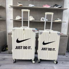 745 -  Vali Nike Just Do It - Size Cabin 22 Xách Tay - Trắng Kem [HÀNG CHÍNH HÃNG]