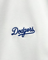 1141 - Áo Polo New Era LA Dodgers Embroidered - Trắng Cổ Xanh [HÀNG CHÍNH HÃNG]