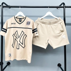 1191 - Áo New Era NY Jersey Subway Series - Nâu Chữ Đen [HÀNG CHÍNH HÃNG]