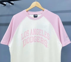 1197 - Áo New Era Raglan La Doggers - Kem Tay Hồng [HÀNG CHÍNH HÃNG]