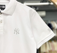 1199 - Áo Polo New Era NY Basic Trắng - NY Xám - Code 14341332 [HÀNG CHÍNH HÃNG]