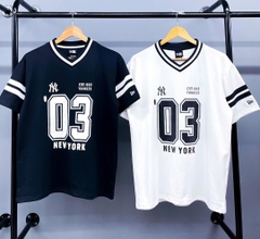 1195 - Áo New Era NY Highway 03 - Đen Chữ Trắng [HÀNG CHÍNH HÃNG]
